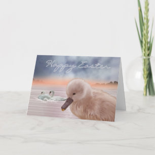 Easter Card With Swans And Signet