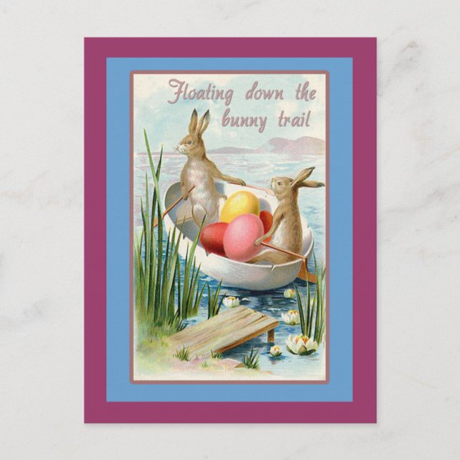 Easter Card with Vintage Illustration (Front)