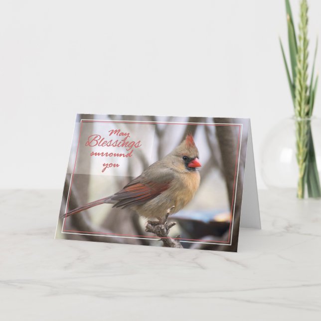 Easter Cardinal Holiday Card (Front)