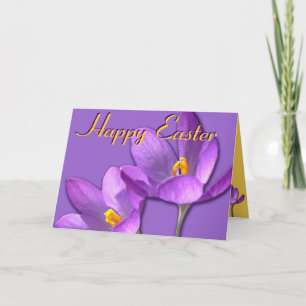 Easter Cards Crocus Flowers Custom Greeting Card