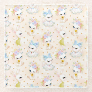 Easter Cards Glass Coaster