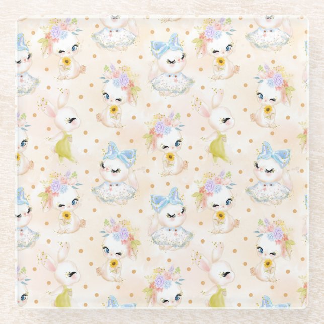 Easter Cards Glass Coaster (Front)