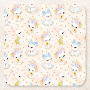 Easter Cards Square Paper Coaster