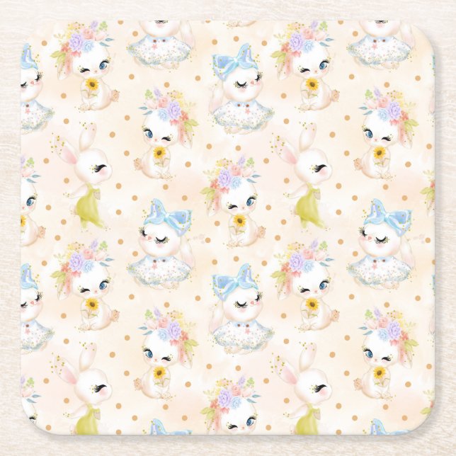 Easter Cards Square Paper Coaster (Front)