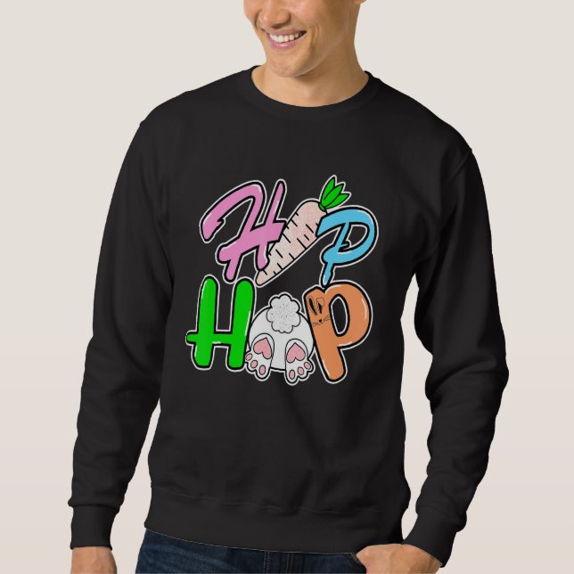 Easter Carrot Hoppy Hip Hop Sweatshirt (Front)