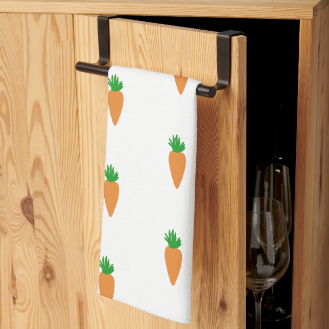 Easter Carrots Kitchen Towel  (Thirds Fold)