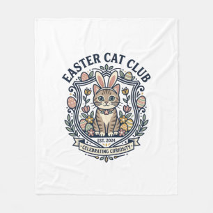 Easter Cat Cat Graphic Tee Art - Easter Cat Club_1 Fleece Blanket