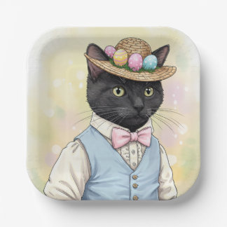 Easter Cat Paper Plate