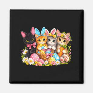 Easter Cats Ears Bunny Eggs Magnet