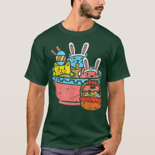 Easter Cats Ramen Bunny Ears Egg Kawaii Japanese N T-Shirt