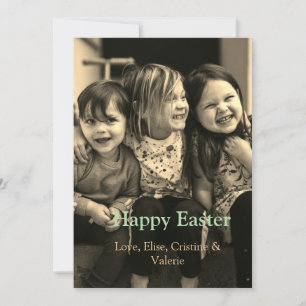 easter celebration add QR photo happy easter Holiday Card
