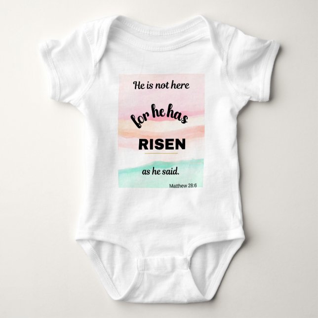 Easter Celebration T-shirt with Bible Verse Baby Bodysuit (Front)