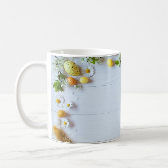 Easter Cherry Plum: Yellow Eggs. Coffee Mug (Left)