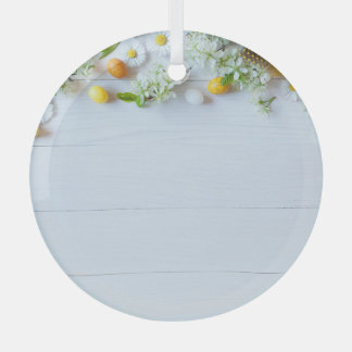 Easter Cherry Plum: Yellow Eggs. Glass Tree Decoration
