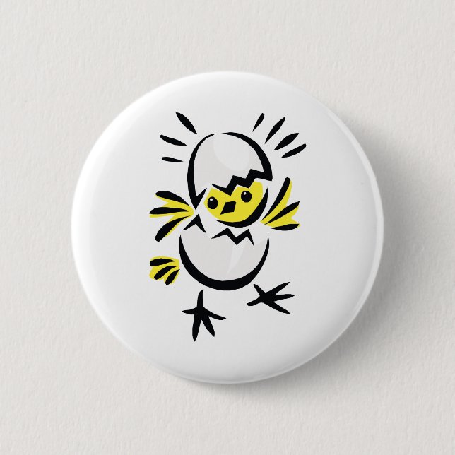 Easter Chick 6 Cm Round Badge (Front)