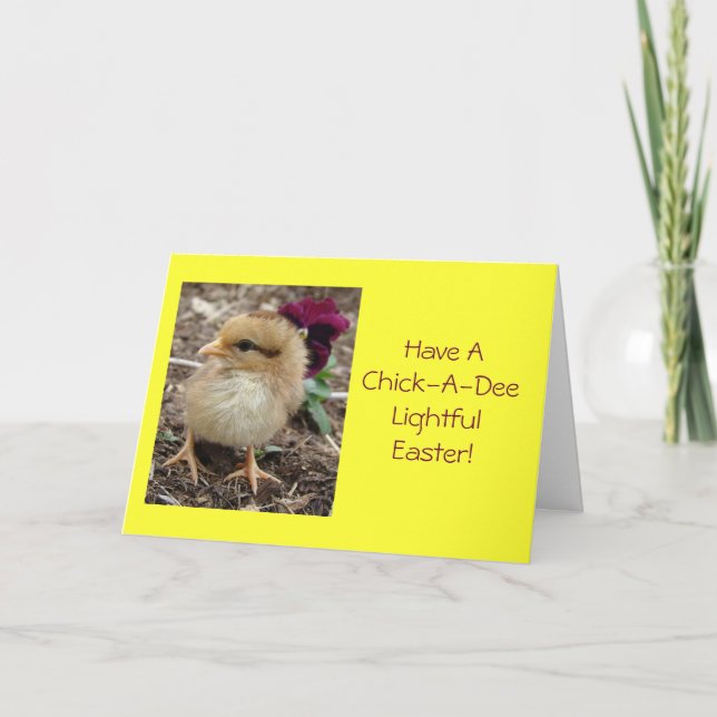 Easter Chick-A-Dee-Light I Holiday Card (Front)