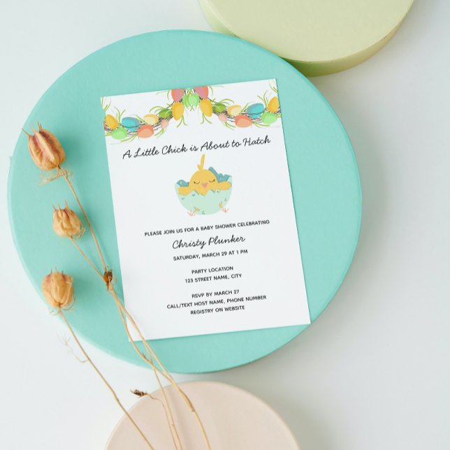 Easter Chick Baby Shower Invitation (Creator Uploaded)