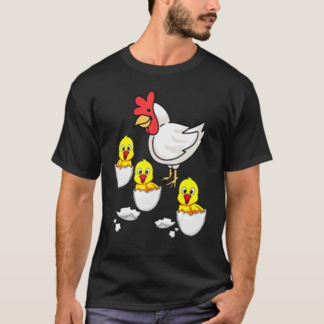 Easter Chick Chicken Kids T-Shirt (Front)
