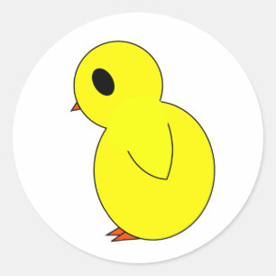 Easter Chick Classic Round Sticker