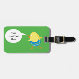 Easter Chick custom luggage tag