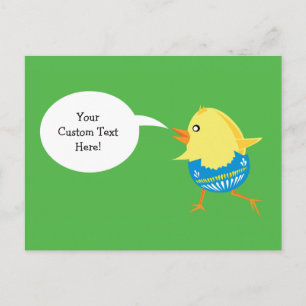 Easter Chick custom postcard