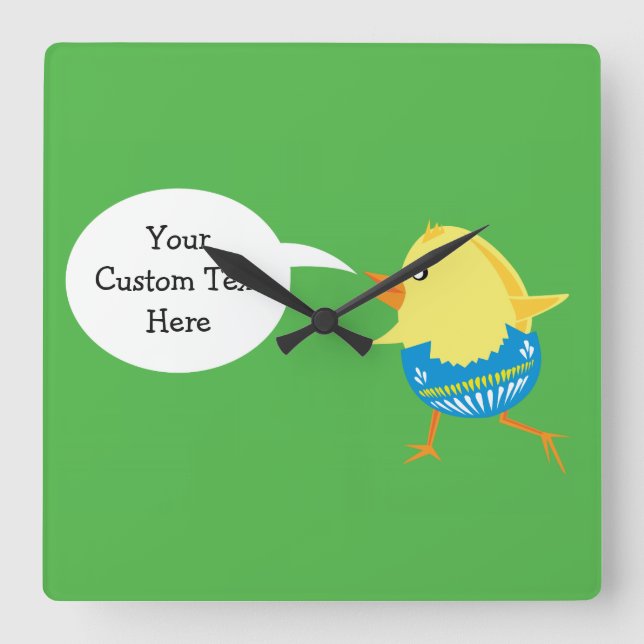 Easter Chick custom wall clock (Front)