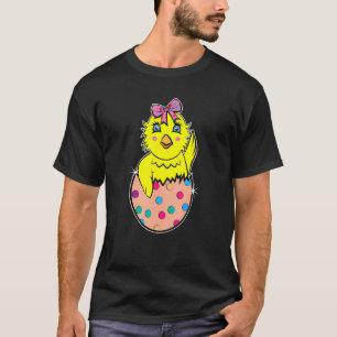 Easter Chick  Easter Cute Baby Chicken Kids Girls T-Shirt