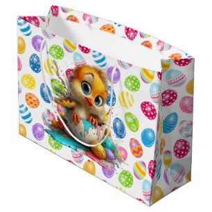 Easter Chick Egg Artist  Large Gift Bag