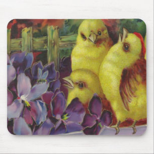 Easter Chick Greetings Mouse Pad