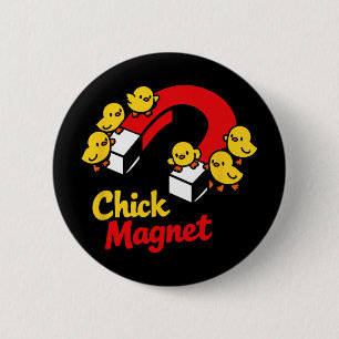 Easter Chick Magnet Funny Chicken Pun Graphic _1 6 Cm Round Badge