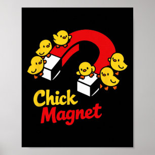 Easter Chick Magnet Funny Chicken Pun Graphic Poster
