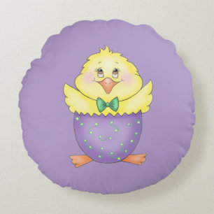 Easter Chick Round Cushion