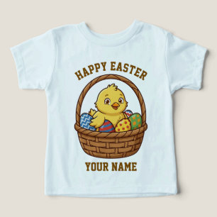 Easter Chick Toddler T-Shirt   Personalised Name