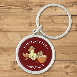 Easter Chick with Bouzouki Key Ring