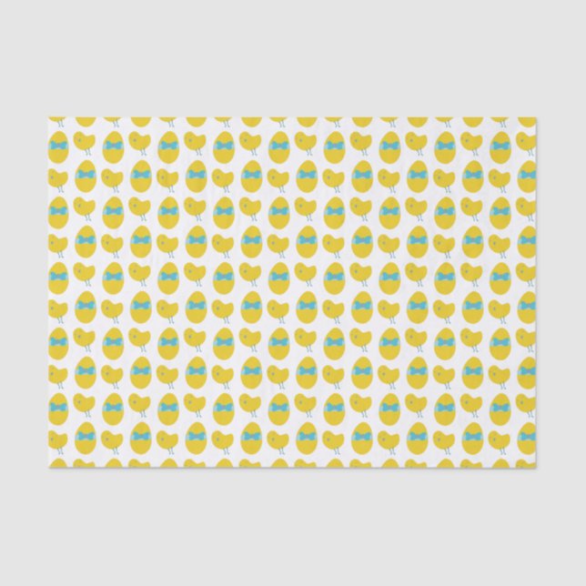 Easter Chicken and Egg Pattern Tissue Paper (Front)
