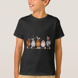 Easter Chicken Bunnies Farmer Rooster Poultry Farm T-Shirt