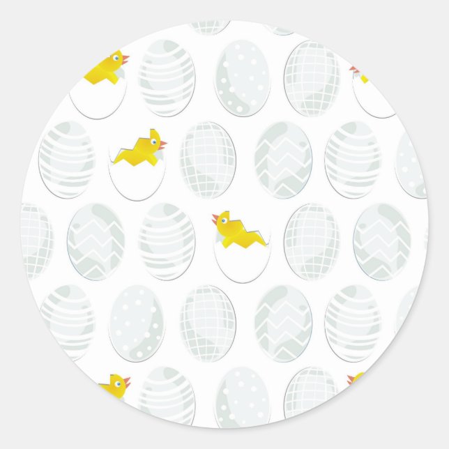 easter chickens classic round sticker (Front)
