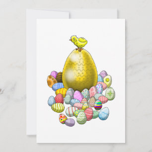 Easter chicken's easter egg Holiday Card