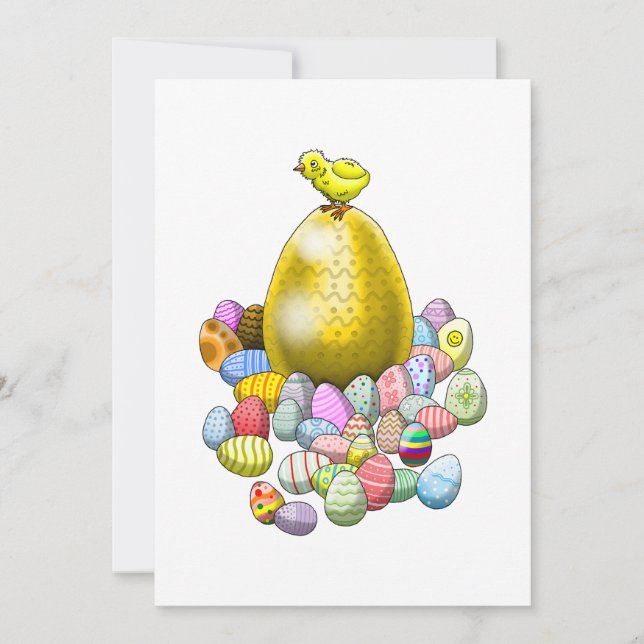 Easter chicken's easter egg Holiday Card (Front)