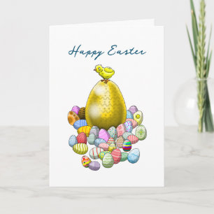 Easter Chickens Egg Hunt Holiday Card
