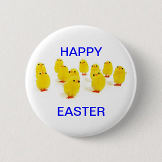Easter chicks 6 cm round badge