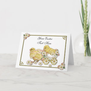 Easter Chicks Customisable Greeting Card