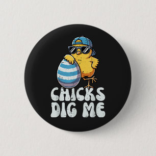 Easter Chicks Dig Me Cute Egg 6 Cm Round Badge