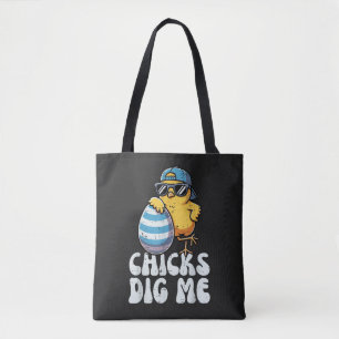 Easter Chicks Dig Me Cute Egg Tote Bag