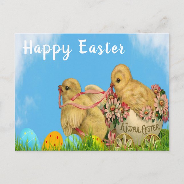 Easter Chicks Postcard (Front)