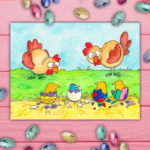 Easter chicks postcard by Nicole Janes