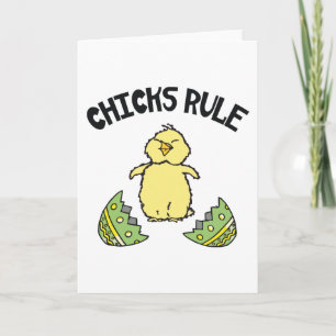 Easter Chicks Rule Holiday Card