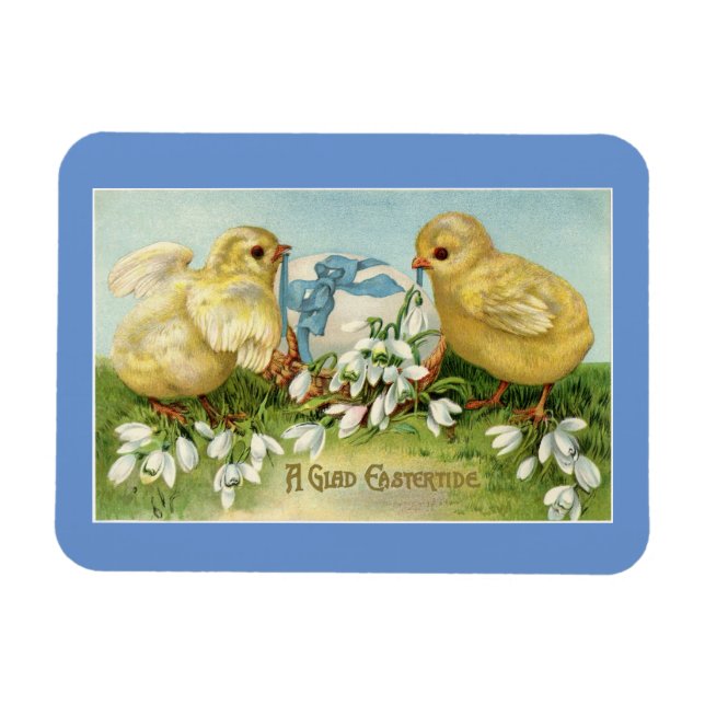  Easter Chicks With Egg Magnet (Horizontal)