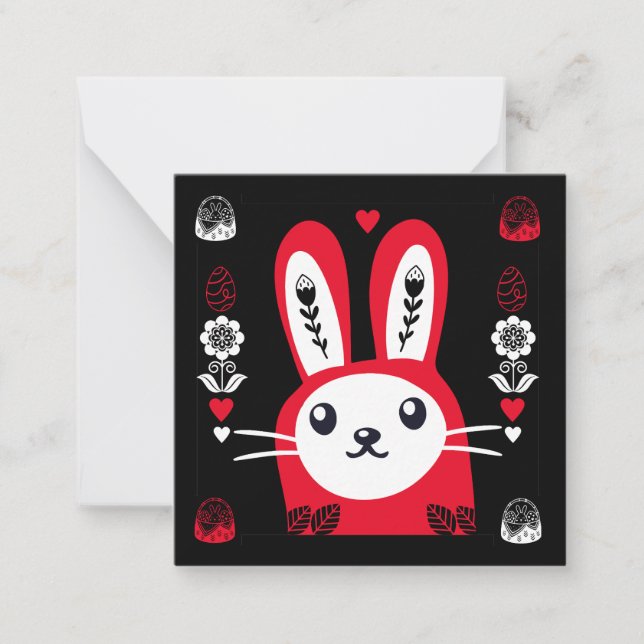 Easter Chocolate Bunny Decor Card (Front)