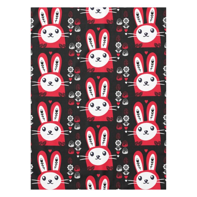 Easter Chocolate Bunny Decor Tablecloth (Front)